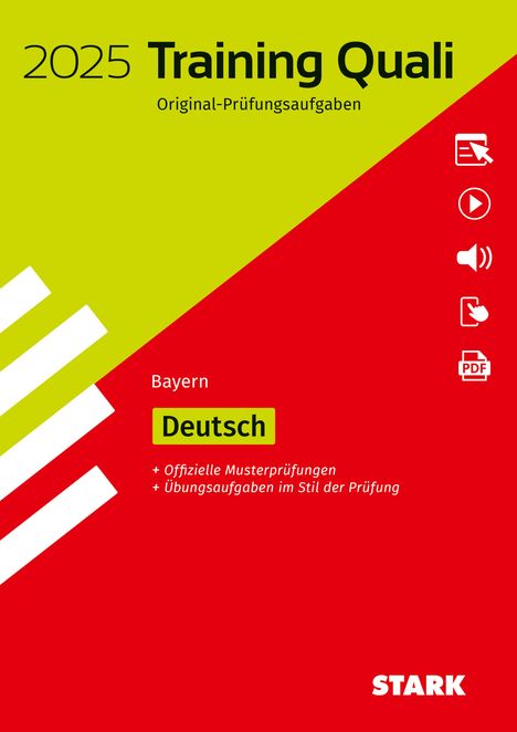STARK Training Abschlussprüfung Quali Mittelschule 2025 - Deutsch 9. Klasse - Bayern, 1 Buch und 1 Diverse