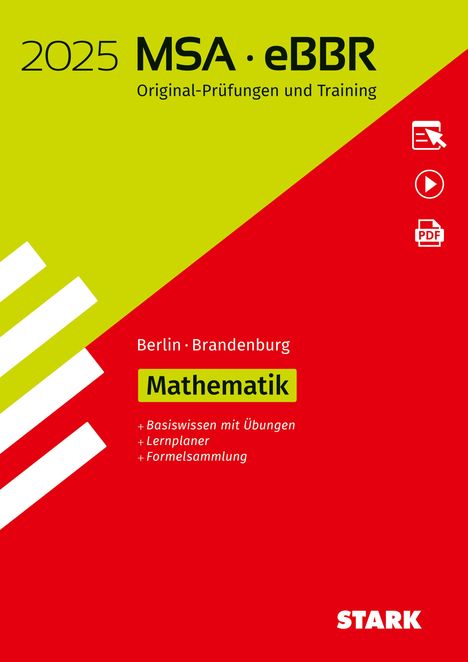 STARK Original-Prüfungen und Training MSA/eBBR 2025 - Mathematik - Berlin/Brandenburg, 1 Buch und 1 Diverse