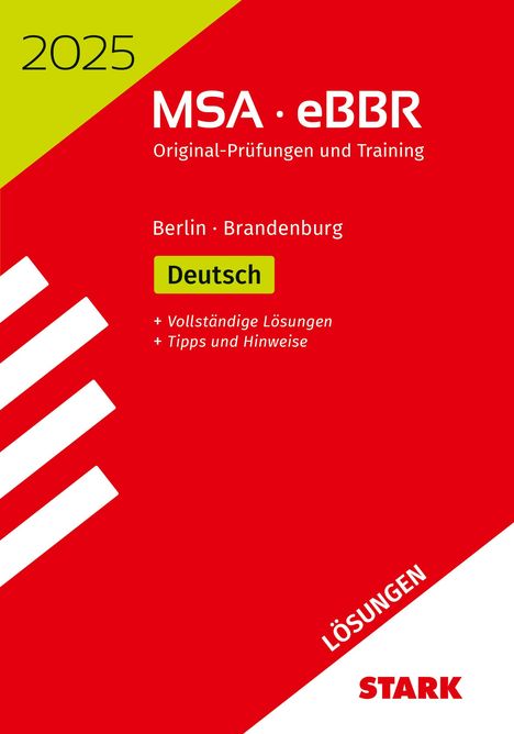STARK Lösungen zu Original-Prüfungen und Training MSA/eBBR 2025 - Deutsch - Berlin/Brandenburg, Buch