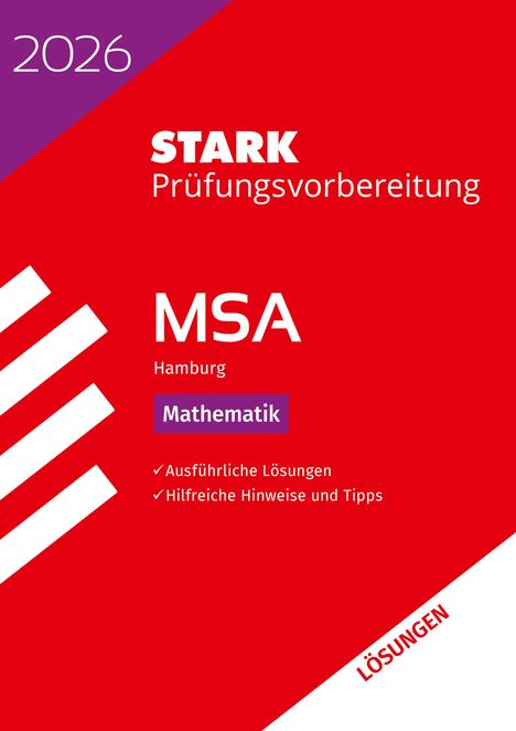 STARK Lösungen zu Mathematik - MSA 2026 Hamburg - Prüfungsvorbereitung, Buch