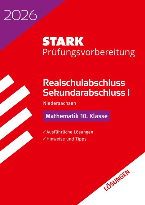 STARK Lösungen zu Mathematik - Realschulabschluss 2026 Niedersachsen - Prüfungsvorbereitung, Buch