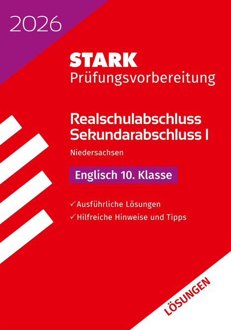 STARK Lösungen zu Englisch - Realschulabschluss 2026 Niedersachsen - Prüfungsvorbereitung, Buch