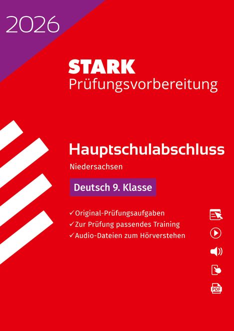 STARK Deutsch 9. Klasse - Hauptschulabschluss 2026 Niedersachsen - Prüfungsvorbereitung, 1 Buch und 1 Diverse