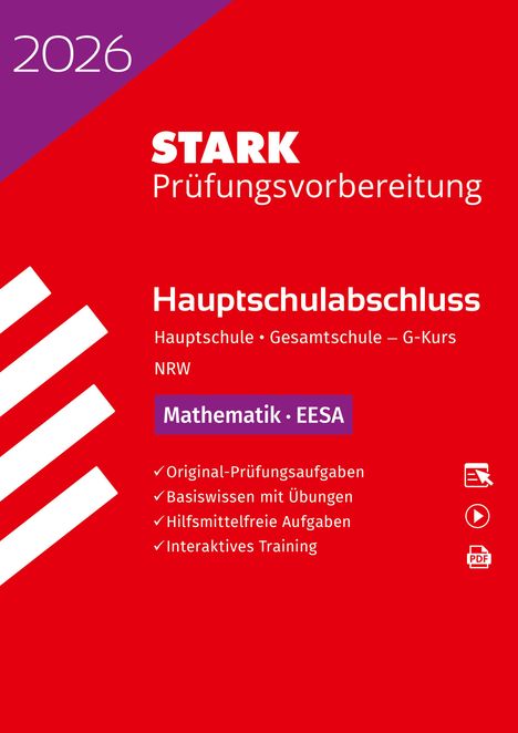 STARK Mathematik G-Kurs - Hauptschulabschluss (EESA) 2026 NRW - Prüfungsvorbereitung, 1 Buch und 1 Diverse