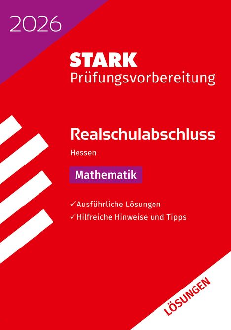 STARK Lösungen zu Mathematik - Realschulabschluss 2026 Hessen - Prüfungsvorbereitung, Buch