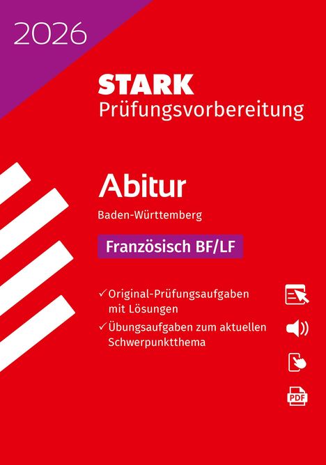 STARK Französisch BF/LF - Abitur 2026 BW - Prüfungsvorbereitung, 1 Buch und 1 Diverse