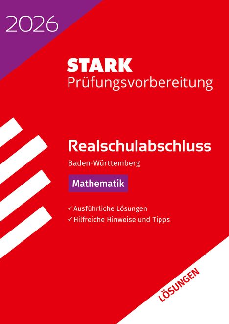 STARK Lösungen zu Mathematik - Realschulabschluss 2026 BW - Prüfungsvorbereitung inkl. Basistraining, Buch