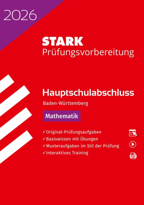 STARK Mathematik - Hauptschulabschluss 2026 BW - Prüfungsvorbereitung, 1 Buch und 1 Diverse
