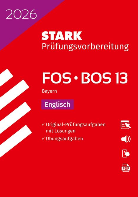 STARK Englisch 13. Klasse - Abitur FOS/BOS 2026 Bayern - Prüfungsvorbereitung, 1 Buch und 1 Diverse