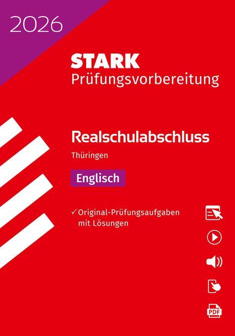 STARK Englisch - Realschulabschluss 2026 Thüringen - Prüfungsvorbereitung, 1 Buch und 1 Diverse