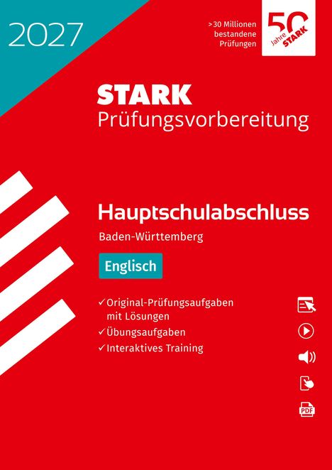 2027, STARK Prüfungsvorbereitung, Hauptschulabschluss, Englisch, Baden-Württemberg; mit Original-Prüfungsaufgaben.