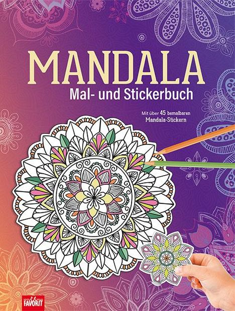 Mandala Mal- und Stickerbuch, Buch