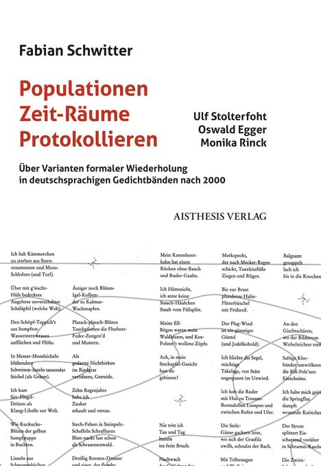Fabian Schwitter: Populationen - Zeit-Räume - Protokollieren, Buch