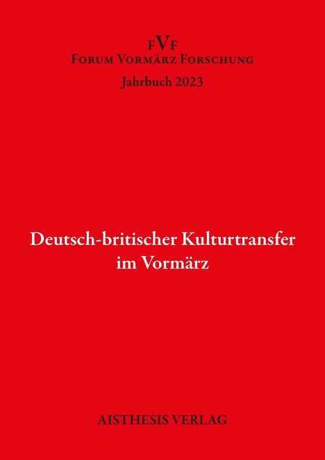 Deutsch-britischer Kulturtransfer im Vormärz, Buch