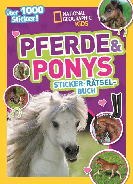Pferde &amp; Ponys Sticker-Rätsel-Buch mit über 1000 Stickern, Buch