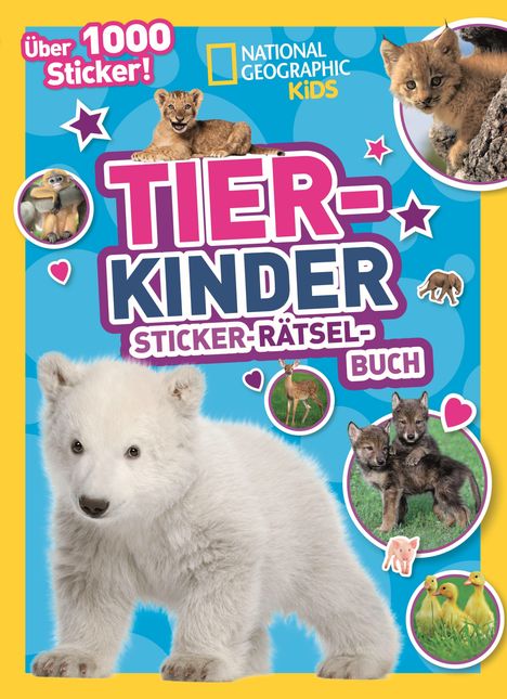 Tierkinder Sticker-Rätsel-Buch mit über 1000 Stickern, Buch