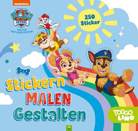 PAW Patrol Stickern, Malen, Gestalten. Mit 250 Stickern. Für Kinder ab 3 Jahren, Buch