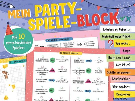 Mein Party-Spiele-Block, Buch