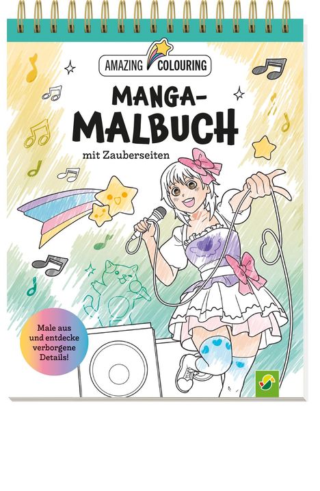 Manga-Malbuch mit Zauberseiten. Tolles Geschenk für Fans!, Buch