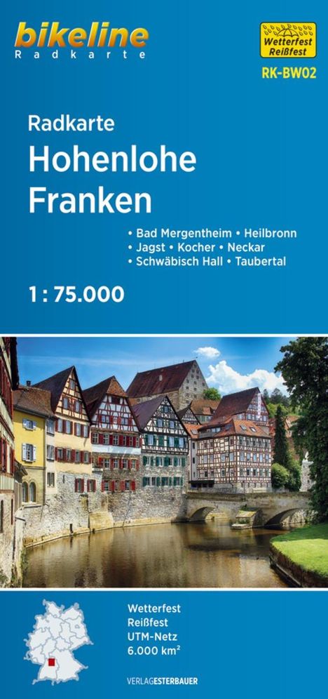 Bikeline Radkarte Deutschland Hohenlohe - Franken 1 : 75 000, Karten