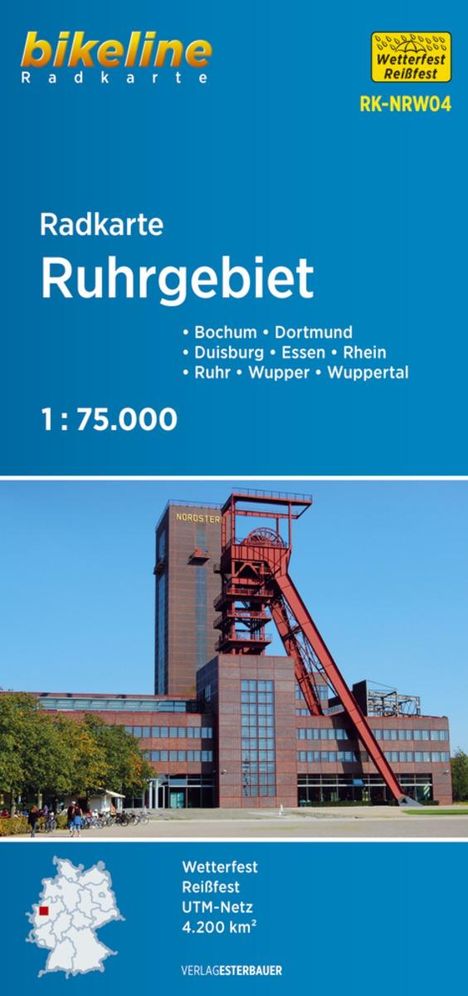 Bikeline Radkarte Deutschland Ruhrgebiet 1 : 75 000 (RK-NRW04), Karten
