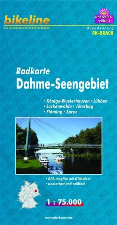 Bikeline Radkarte Deutschland Dahme-Seengebiet 1 : 75 000, Karten