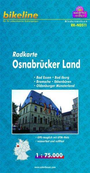 Bikeline Radkarte Deutschland Osnabrück und Umgebung 1 : 75 000, Karten