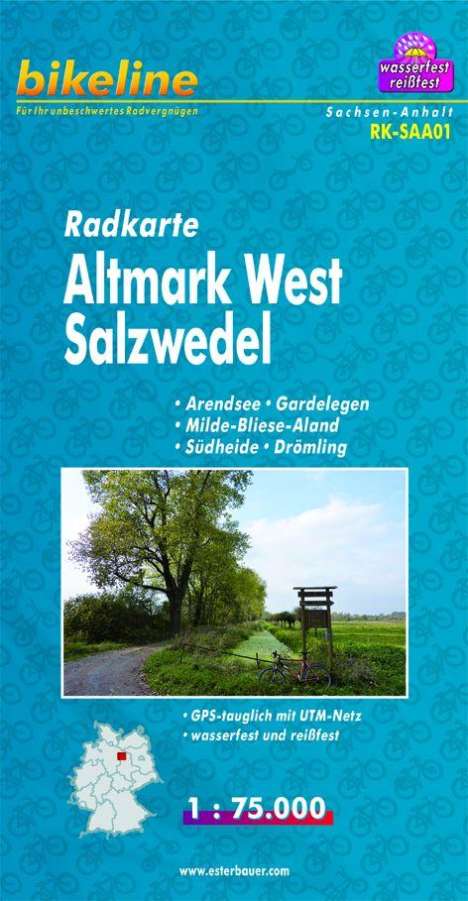 Bikeline Radkarte Deutschland/Altmark West Salzwedel, Karten