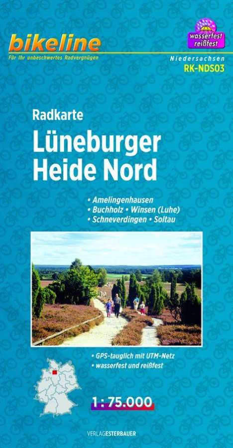 Bikeline Radkarte Lüneburger Heide Nord, Karten