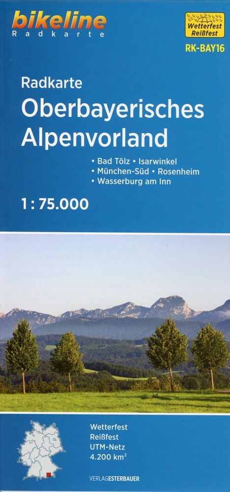 Bikeline Radkarte Oberbayerisches Alpenvorland 1 : 75 000, Karten