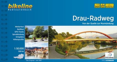 Bikeline Radtourenbuch Drau-Radweg, Buch
