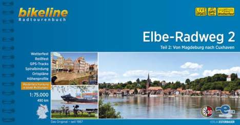 Bikeline Radtourenbuch Elbe-Radweg. Tl.2, Buch