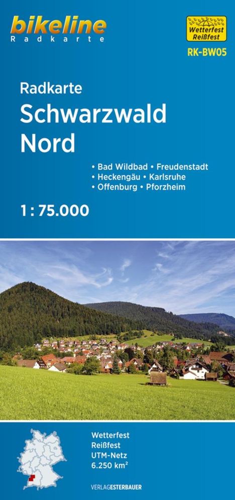 Bikeline Radkarte Schwarzwald Nord 1 : 75 000, Karten