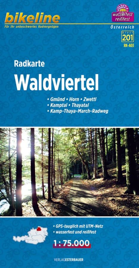 Bikeline Radkarte Waldviertel 1 : 75 000, Karten
