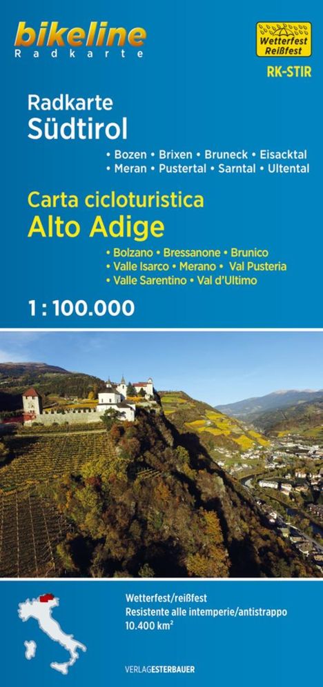 Radkarte Südtirol 1:100.000, Karten