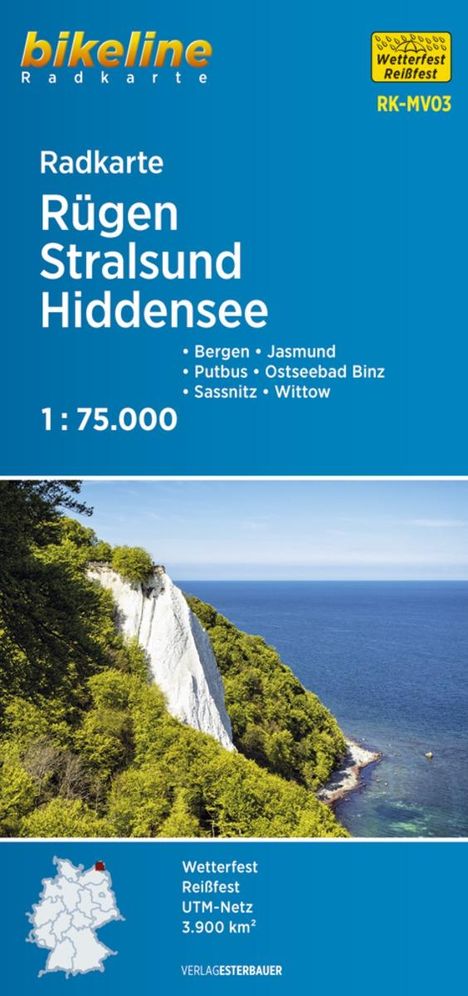 Radkarte Rügen Stralsund Hiddensee (RK-MV03) 1 : 75 000, Karten