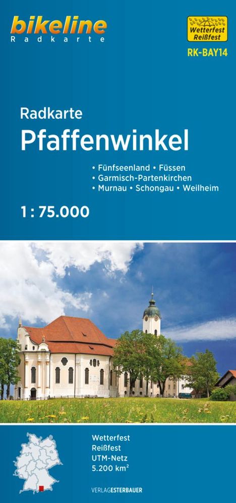 Radkarte Pfaffenwinkel 1:75.000 (RK-BAY14), Karten