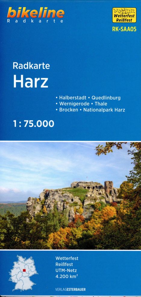 Radkarte Harz 1:75.000 (RK-SAA05), Karten