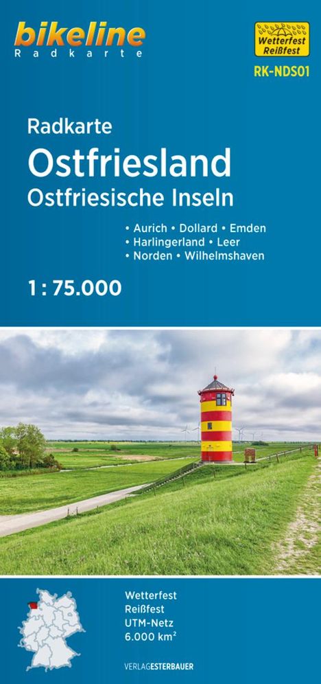 Radkarte Ostfriesland Ostfriesische Inseln 1:75.000, Karten