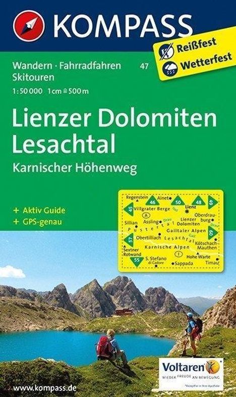 Kompass Karte Lienzer Dolomiten, Lesachtal, Karnischer Höhenweg, Diverse