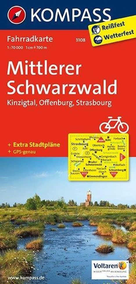 Mittlerer Schwarzwald, Kinzigtal, Offenburg, Strasbourg, Karten