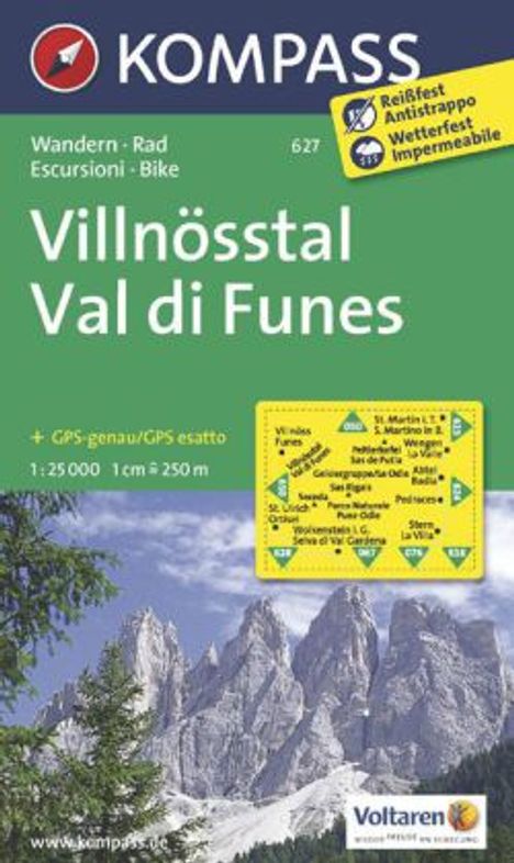 Villnösstal/Val di Funes, Karten