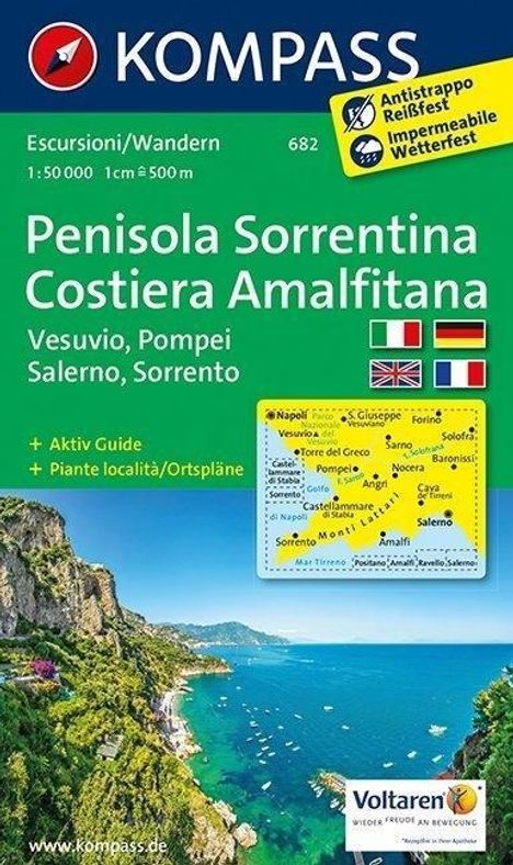 Kompass Karte Penisola Sorrentina, Costiera Amalfitana, Diverse