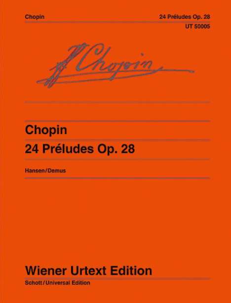 Frederic Chopin: 24 Préludes, Noten