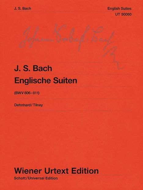 Bach, J: Englische Suiten, Noten