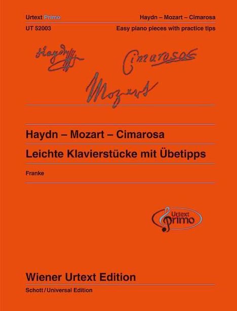 Wolfgang Amadeus Mozart: Haydn - Mozart - Cimarosa, Noten