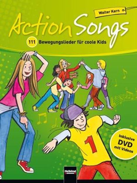 Walter Kern: Action Songs. Paket (Liederbuch inkl. DVD + 2 Audio-CDs), Buch