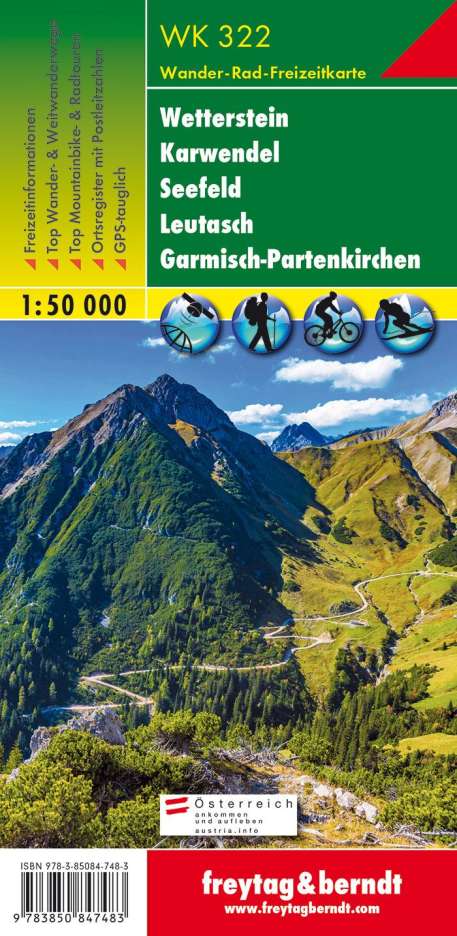 Wetterstein, Karwendel, Seefeld, Leutasch, Garmisch Partenkirchen 1 : 50 000, Karten