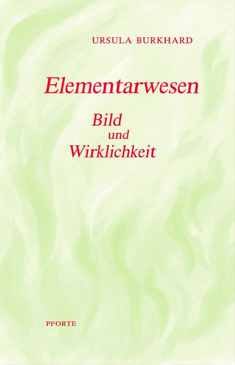 "Elementarwesen Bild und Wirklichkeit" in roter Schrift, grüner, wellenförmiger Hintergrund.