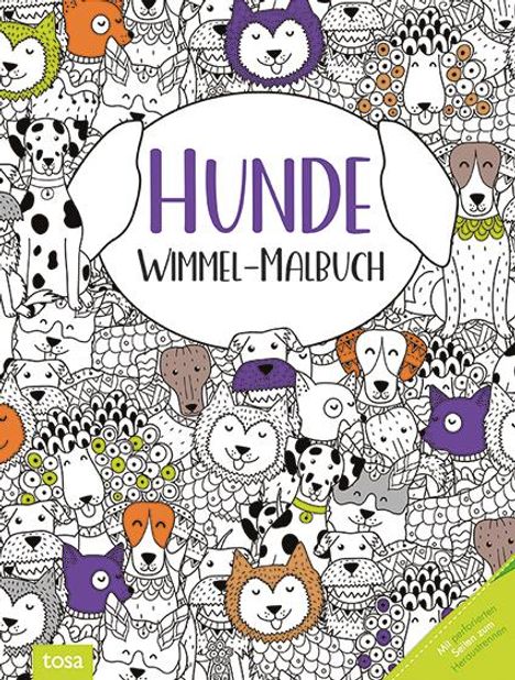 Hunde - Wimmel-Malbuch, Buch